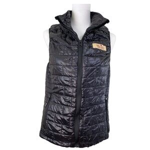 Southern Fried Chics Puffer Vest Women's Small Black Lightweight Layering‎